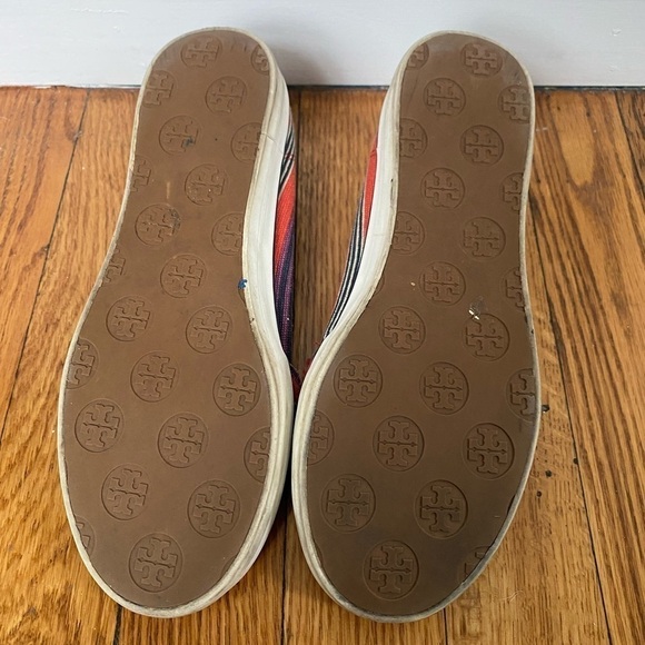 Tory Burch Striped Canvas Slip On Flats Size 5 - Picture 7 of 7